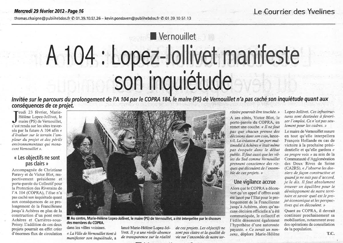 Le Courrier des Yvelines du mercredi 29 février 2012