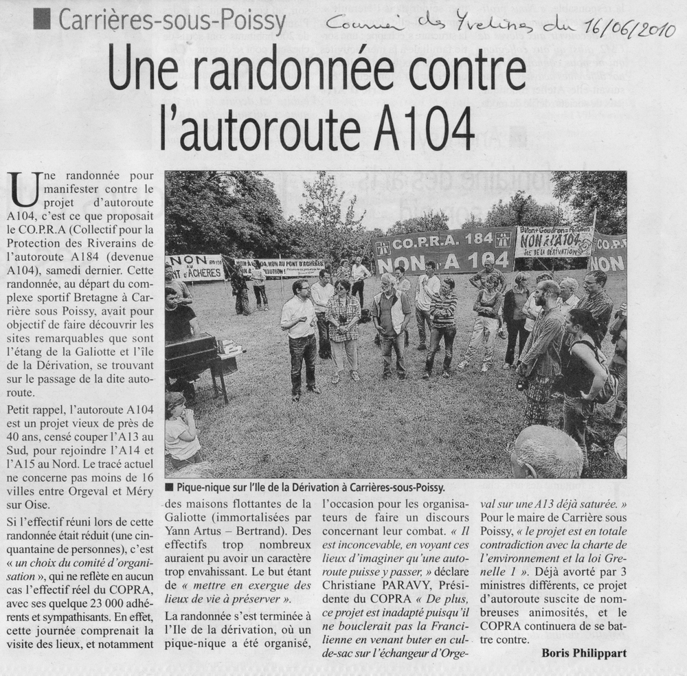 Le Courrier des Yvelines du 16 juin 2010