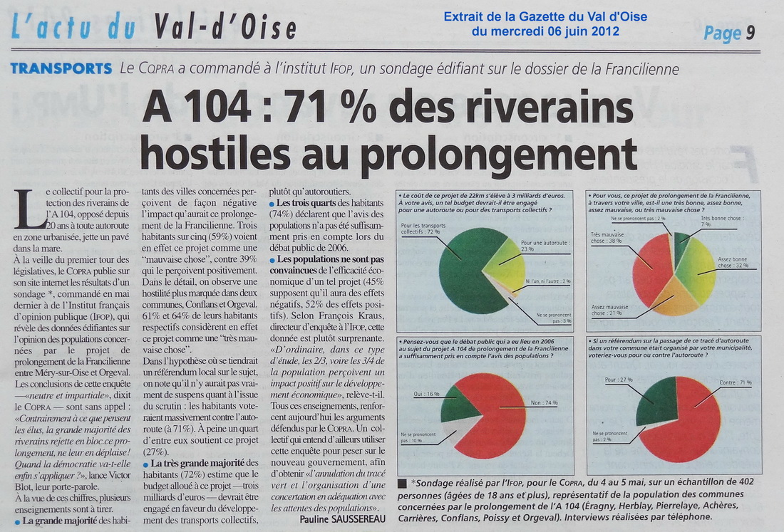 La Gazette du Val d'Oise du mercredi 06 juin 2012