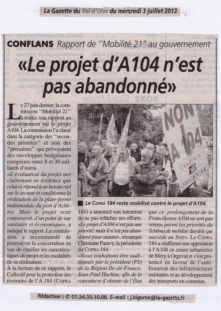 Gazette du Val d'Oise du mercredi 03 juillet 2013