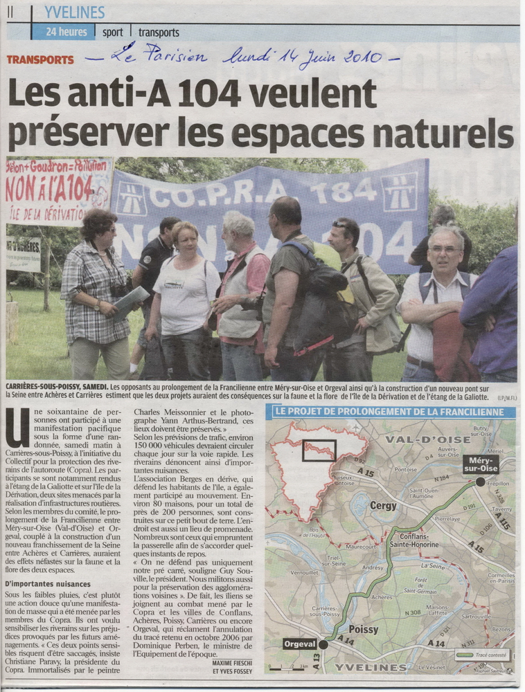 Article du Parisien des Yvelines sur la randonnée découverte </body></html>