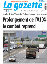 Gazette du val d'Oise 23/12/2020 : page de couverture 