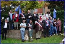 Regroupement de tous les élus et des responsables du COPRA, après l'Opération Escargot du 2 octobre 2010 sur la RN184n 